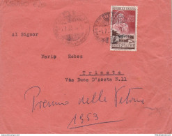 1953 TRIESTE A - N. 177 Isolato Su Lettera Viaggiata Nei Primi Giorni D'uso - Otros & Sin Clasificación