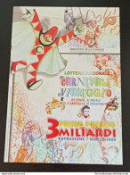 Bl15 Locandina Lotteria Nazionale Carnevale Di Viareggio Cento Acireale Oristano - Lottery Tickets