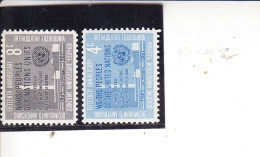 NAZIONI UNITE  1960 - Catalogo  80/1** -  15 Anni ONU - Unused Stamps