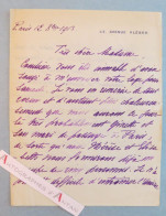 ● L.A.S 1913 Vice Amiral René Julien MARQUIS - Né à Rochefort En Charente Maritime Décédé à Nice - Lettre Autographe - Politiques & Militaires