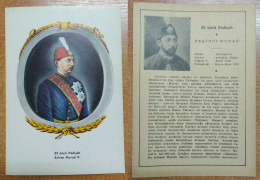 AC -  MURAD V 33rd OTTOMAN PADISHAH EMPEROR 1840 - 1876 POST CARD CARTE POSTALE - Türkei