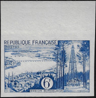 France 1955 Y&T 1036, Essai De Couleurs. Région Bordelaise, Puits De Pétrole à Parentis En Born, Landes - Petróleo