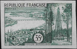 France 1957 Y&T 1118, Essai De Couleurs. Région Bordelaise, Puits De Pétrole à Parentis En Born, Landes - Aardolie