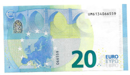 (Billets). 20 Euros 2015 Serie UM, U043G1, N° UM 6134066559,  Signature 4 Ch. Lagarde AUNC - 20 Euro