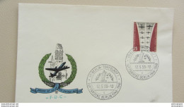 Berlin: FDC-Brief Mit 25 Pf "Luftbrücke" SoSt. Berlin-Tempelhof Vom 12.5.59  Knr: 180 - 1948-1970