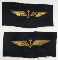 2 Anciens Insigne De Casquette AUMONIER Armée De L'air Française (belle Qualité) - Divise