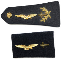 Ancien Fourreaux D'épaule + épaulette AUMONIER Armée De L'air Française - Divise