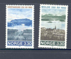 Norway 1992 250st Anniversary Of The Founding Of The Towns Of Molde And Kristiansund   MNH ** - Ongebruikt