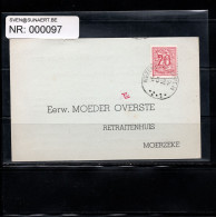 Postkaart: Puntstempel: Dendermonde  9-5-1952 + COB 851 - Postmarks - Points