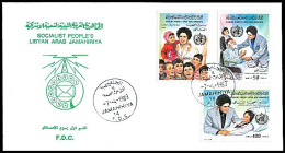 LIBYA 1983 WHO Health Medicine Gaddafi (FDC) - OMS