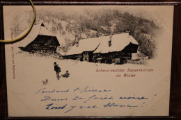 AK 1900 Cpa Gruss Aus Gruß Schwarzwalder Bauernhäuser Im Winter - Altri & Non Classificati