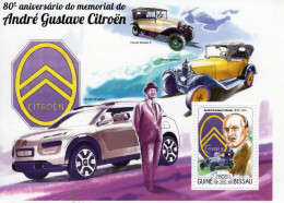 Guiné-Bissau 2015 - 80e Anniversaire De André Gustave Citroen - Citroen Model A-Model C- C4 -  1v Sheet Neuf/Mint/MNH - Autos