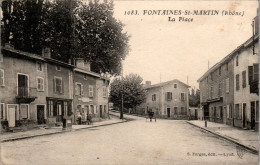 Fontaines-Saint-Martin Canton Neuville-sur-Saône La Place Rhône 69270 N°1083 Cpa Voyagée En B.Etat - Autres & Non Classés
