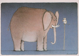 ÉLÉPHANT Animaux Vintage Carte Postale CPSM #PBS745.FR - Elephants