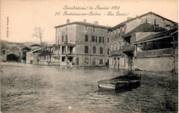 Fontaines-sur-Saône Canton Neuville-sur-Saône Inondations De Janvier 1910 Les Quais Rhône N°29 Cpa Non Ecrite Au Dos - Autres & Non Classés