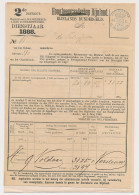 Fiscaal - Rijnlands Bundergeld + Bevelschrift Inlaagpolder 1888 - Steuermarken