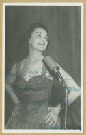 Mony Marc - Chanteuse Belge - Eurovision - Rare Photo Dédicacée - Bruxelles 1956 - Sänger Und Musiker