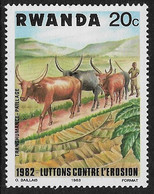 RUANDA - CAMPAÑA CONTRA LA EROSION - AÑO 1983 - CATALOGO YVERT Nº 1099 - NUEVOS - Unused Stamps