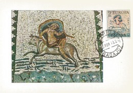 Spain Maxicard – España Tarjeta Máxima. Mosaico Romano “El Rapto De Europa” De Mérida. Año 1973 - Maximumkarten