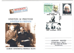 CV 89 - 8 Albert EINSTEIN & Thomas MANN, Romania - Cover - Used - 2005 - Albert Einstein