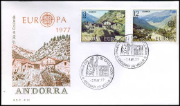  Spaans Andorra - FDC - Europa CEPT 1977 - 1977