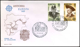  Spaans Andorra - FDC - Europa CEPT 1980 - 1980