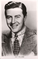 Ray Milland Film Actor Vintage Printed Signed Postcard - Acteurs & Toneelspelers