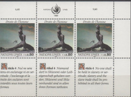 Déclaration Universelle Des Droits De L' Homme , Article 4 XXX - Unused Stamps