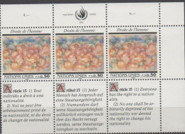 Déclaration Universelle Des Droits De L' Homme , Article 15 XXX - Unused Stamps