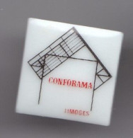 Pin's En Porcelaine Thoscas Limoges Conforama Limoges Réf 7664JL - Steden