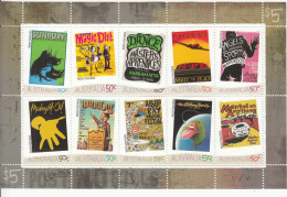 2006 Australia Rock Music Posters Rolling Stones Miniature Sheet Of 10 MNH - Mint Stamps