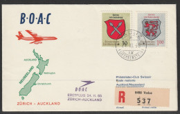 1965, BOAC, Erstflug, Liechtenstein - Auckland - Aéreo