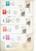 Lot De 5 Enveloppes Commémoratives "4 Années De Ballons à Prague" - Courrier Aérien  - Timbre Nouveau Parlement - 1968 - Oblitérés