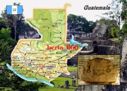 Guatemala Country Map New Postcard * Carte Geographique * Landkarte - Guatemala
