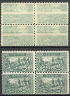 Turkey; 1940 100th Anniv. Of The Post 3 K. "Abklatsch" ERROR (Block Of 4) MNH** - Ongebruikt