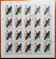 Hungria Pliego 20 Sellos Año 1968  Usado Aves - Used Stamps