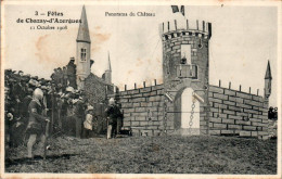 Chazay-d'Azergues Canton Anse Panorama Du Château Castle 11 Octobre 1908 Fêtes Rhône N°3 Cpa Non Ecrite Au Dos En B.Etat - Autres & Non Classés
