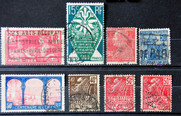 FRANCE 1920/1930 - Petit Lot De 8 Timbres N° 184-211-243-257-263-271-272-272a - Gebruikt