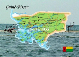 Guinea-Bissau Country Map New Postcard * Carte Geographique * Landkarte - Guinea-Bissau