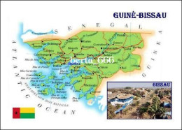 Guinea-Bissau Country Map New Postcard * Carte Geographique * Landkarte - Guinea Bissau