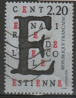 Centenaire De L'école Estienne, École Supérieure Des Arts Et Industries Graphiques). Timbre Oblitéré 1989 N° 2563 - Used Stamps