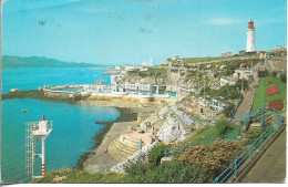 ANGLETERRE. DEVON. PLYMOUTH. LIDO SWIMMING POOL AND SMEATON'S TOWER. PHARE. 1976. - Plymouth