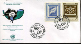 FDC - 40th Anniversary Of The United Nations Postal Administration - FDC