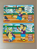 Mint Singapore Telecom Singtel GPT Phonecard, Mr. Kiasu Why Pay More, Set Of 2 Mint Cards - Singapore