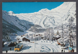 126427/ SAAS-FEE, Parkplatz Und Postauto - Saas-Fee