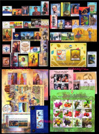 INDIA 2023 Joint Issue,Fruit,G20,Bird,Cinema,Police,Architecture,All 74 Full Stamps,Year Pack Set,MNH (**) Inde Indien - Neufs