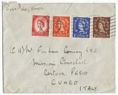 UK Britain QE2 Wilding FDC 4v Regular Issue Sent From Leytonstone 31aug1953 To Italy - Lettres & Documents