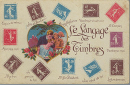 Le Langage Des Timbres  Semeuse  Pasteur Non Voyagé - Stamps (pictures)