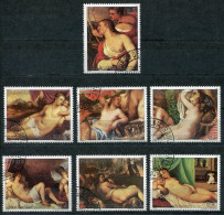 PARAGUAY 1986, Paintings, Tiziano, Titian, Nudes, Art, Mi #3933-9, Used - Nudes
