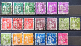 France 1932 - Type Paix - N° 280-281-283-284-284A-286-288-289 Petit Lot De 19 Timbres - 1932-39 Frieden